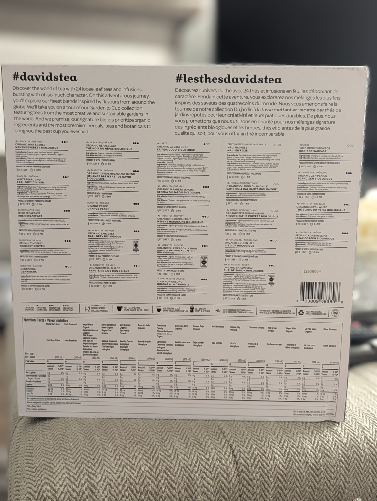 David's Tea Around the World in 24 Teas Advent Calendar - photo 2