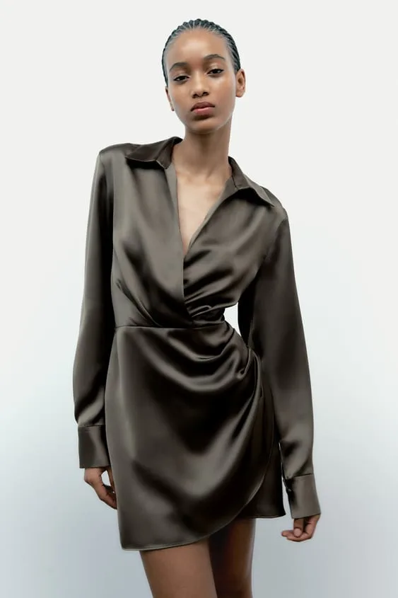 Zara Satin Dress - Size L image indicator(4)