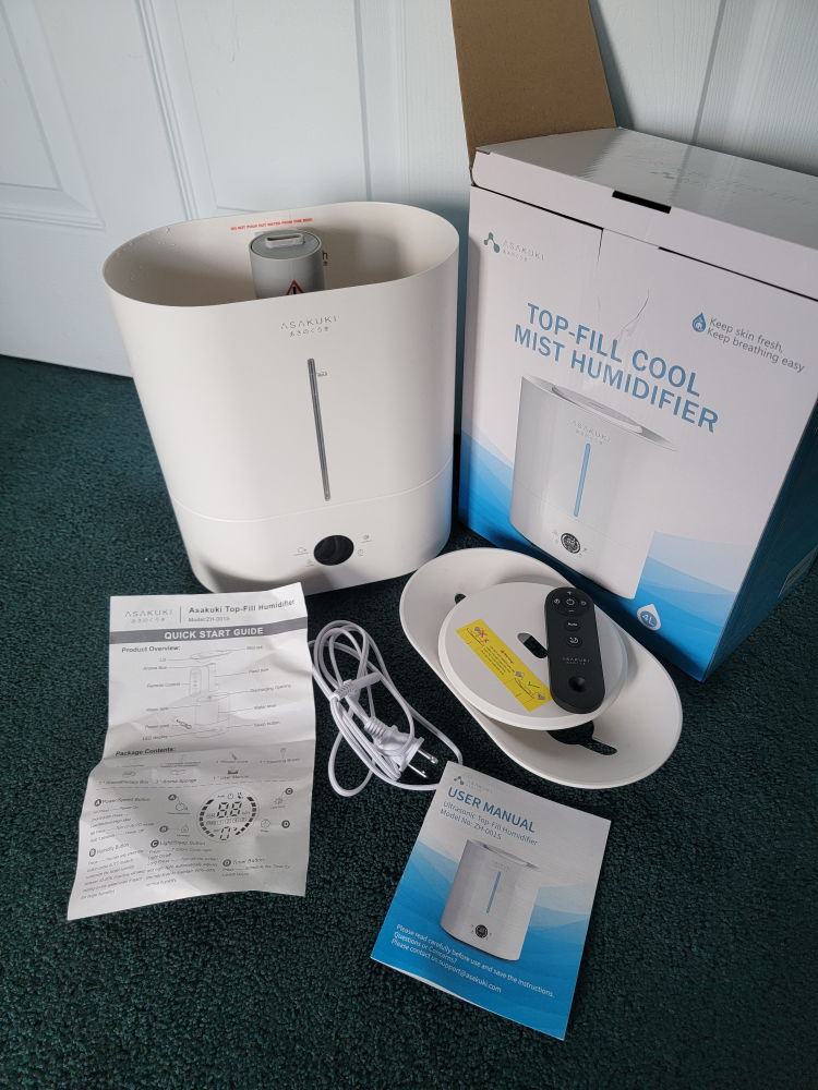 Asakuki Top-Fill Cool Mist Humidifier