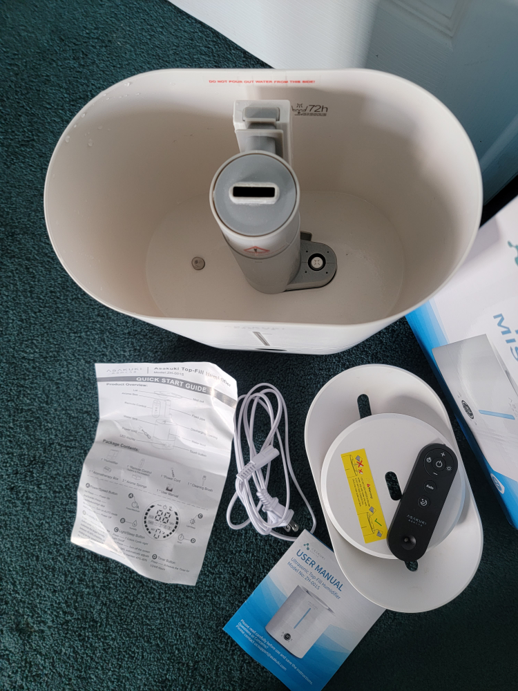 Asakuki Top-Fill Cool Mist Humidifier - photo 3