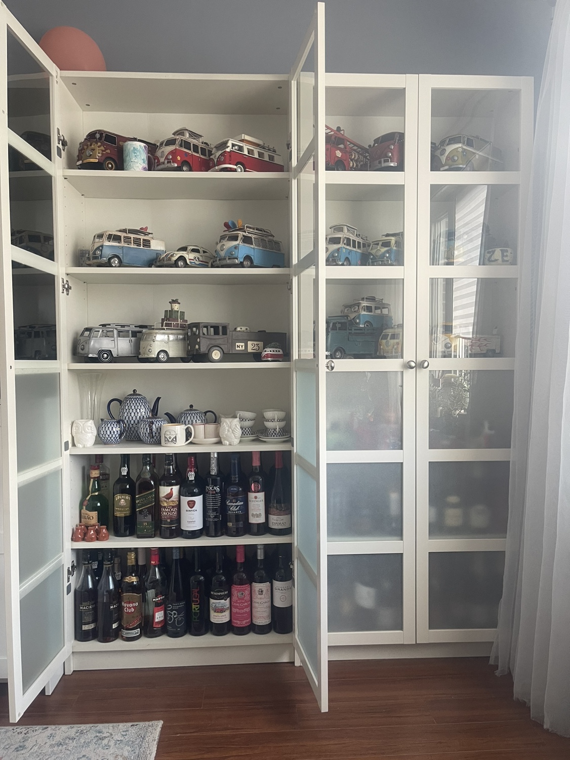 2 White Cabinet with Glass Doors - photo 2