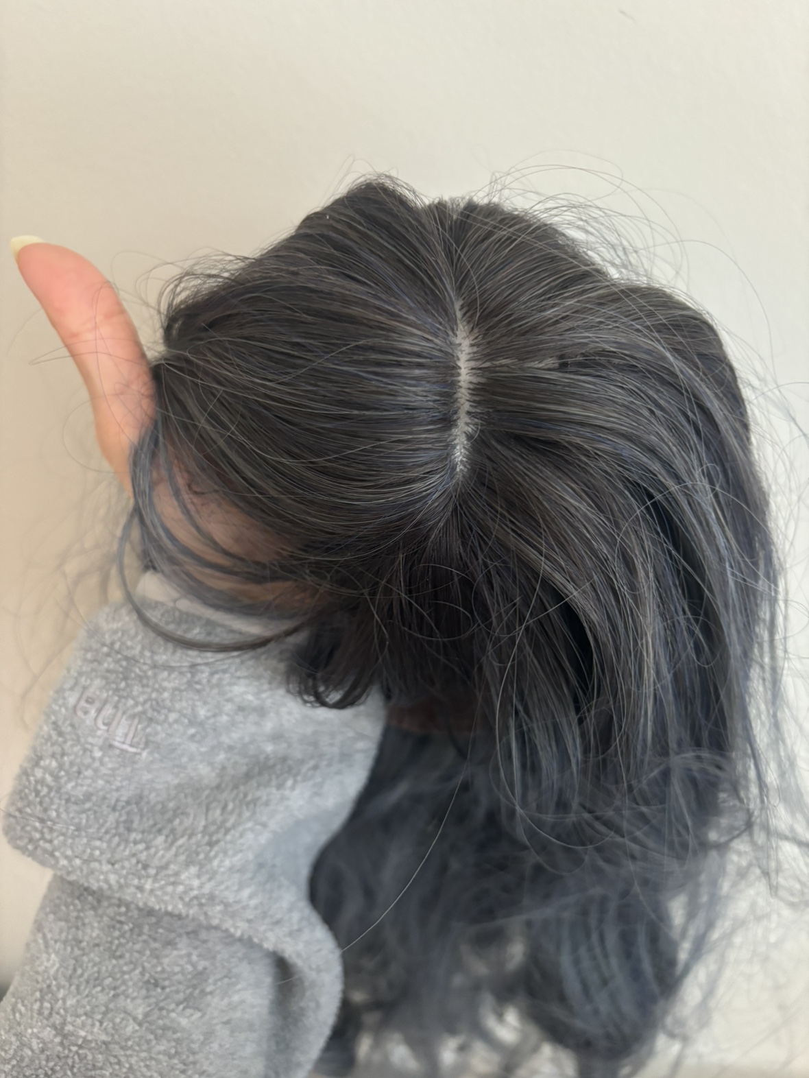 Dark Grey to Blue Wig with Bangs - photo 4