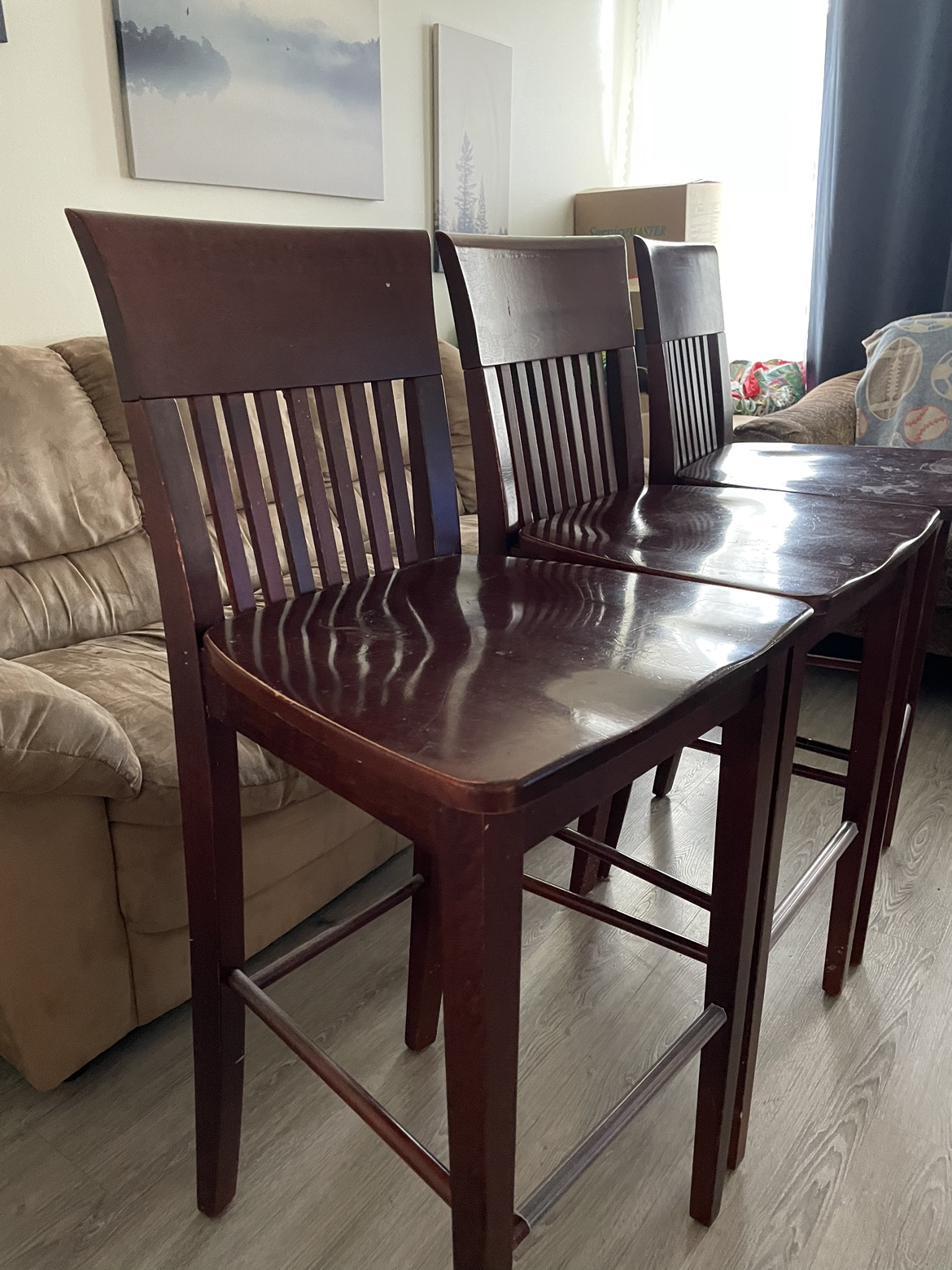 Set of 3 Bar Stools - photo 2
