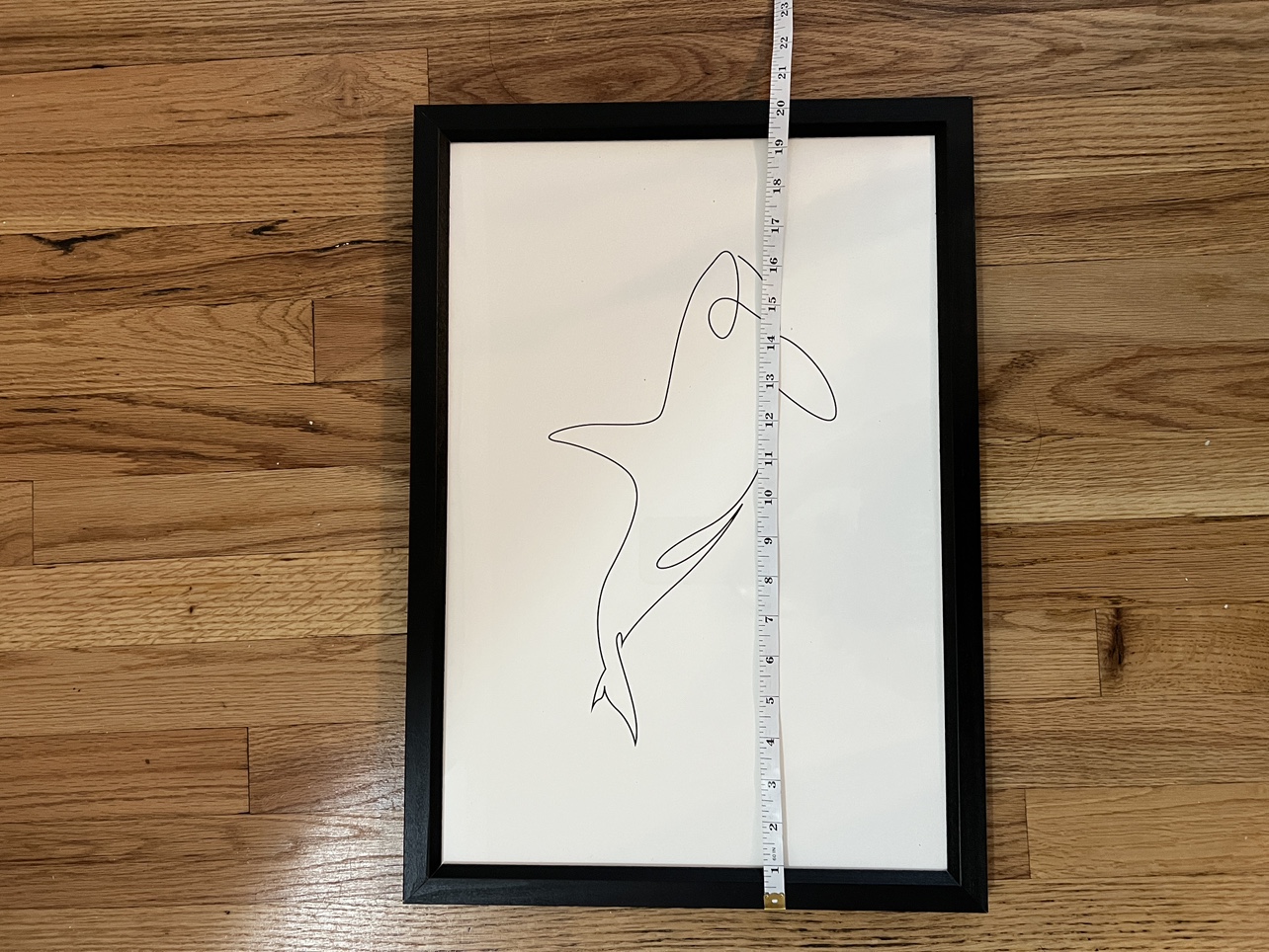 Framed Orca One-Line Drawing - photo 2
