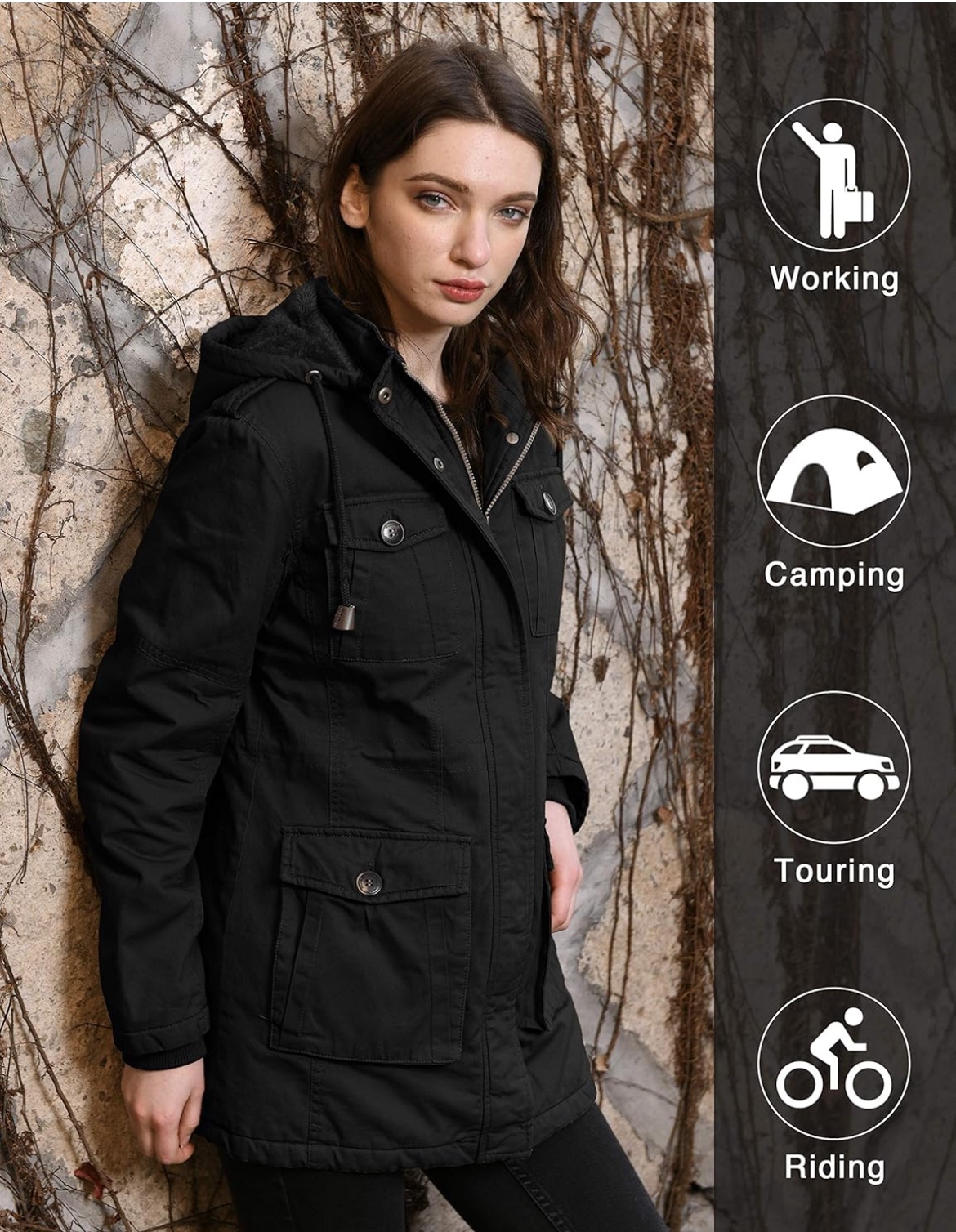 NEW! Wantdo Women's Winter Coat Parka Winter Hooded Jacket - photo 5