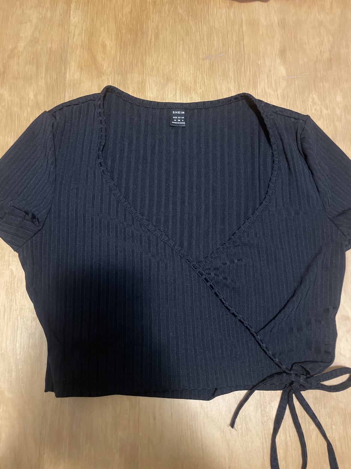 Black Crop Top with Tie