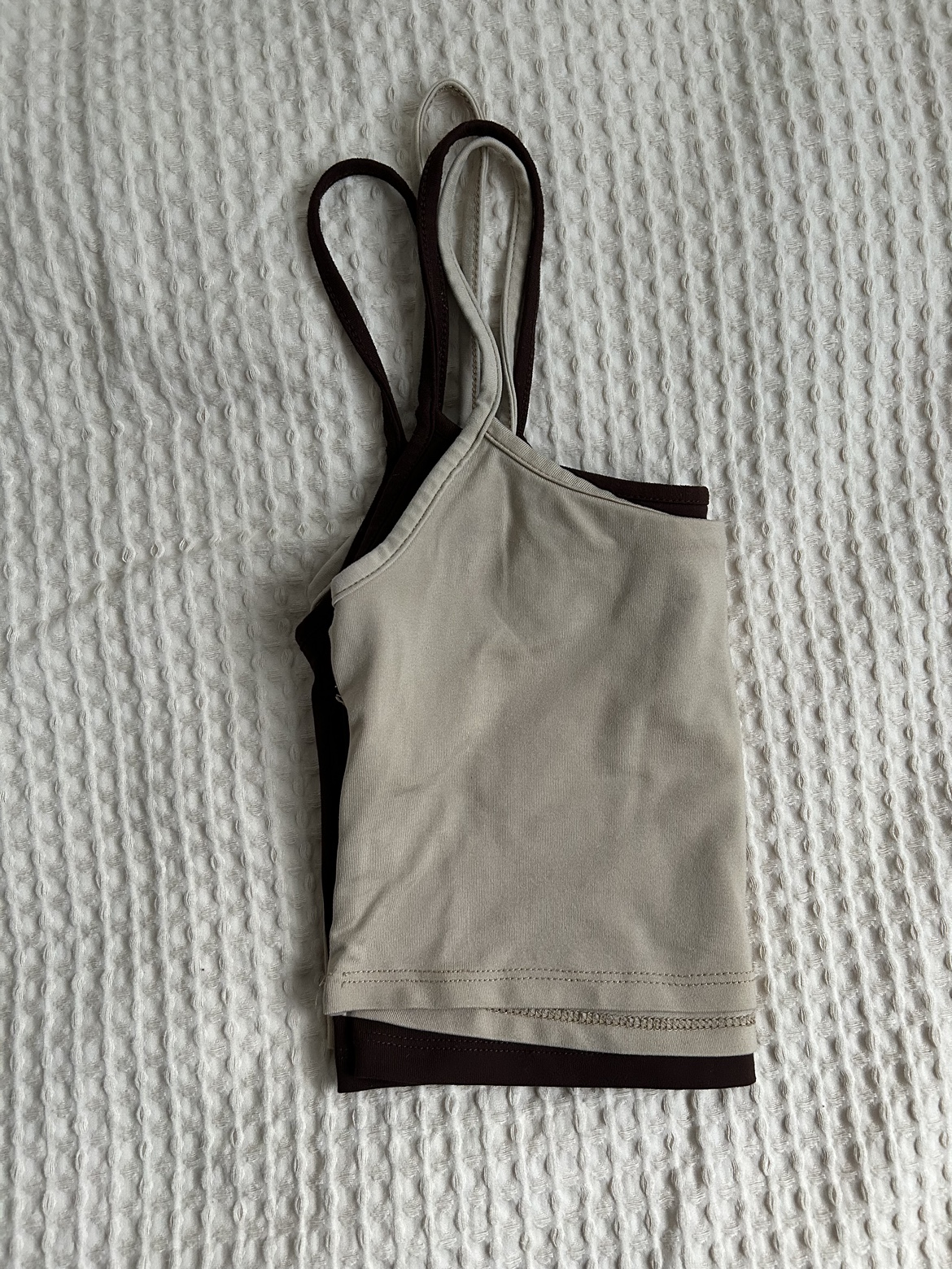 Two Neutral Cropped Tank Tops - photo 3