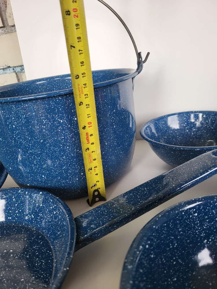 Blue Enamel Camping Cookware - photo 3