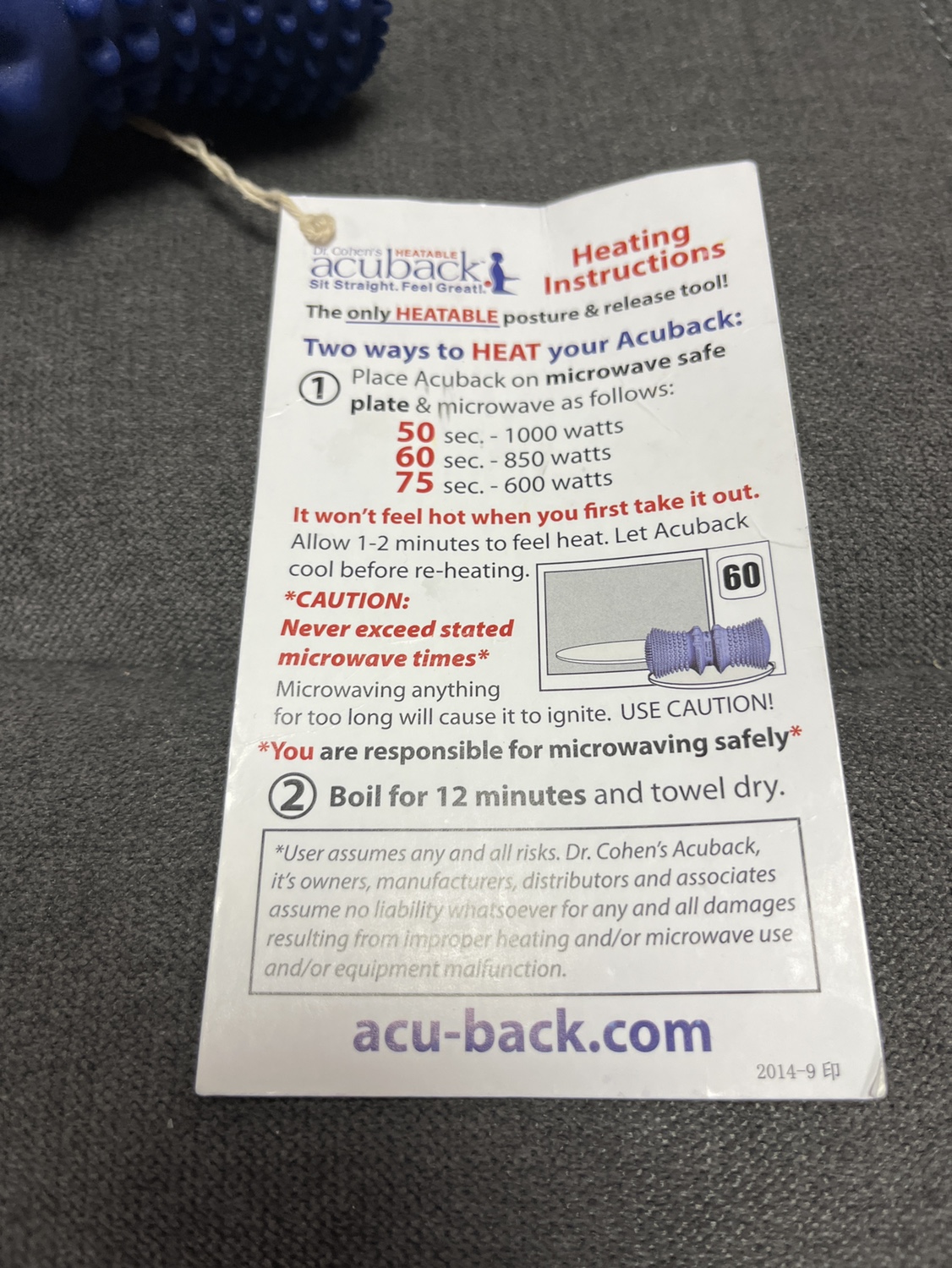 Dr. Cohen's Acu-back - Brand New - photo 5