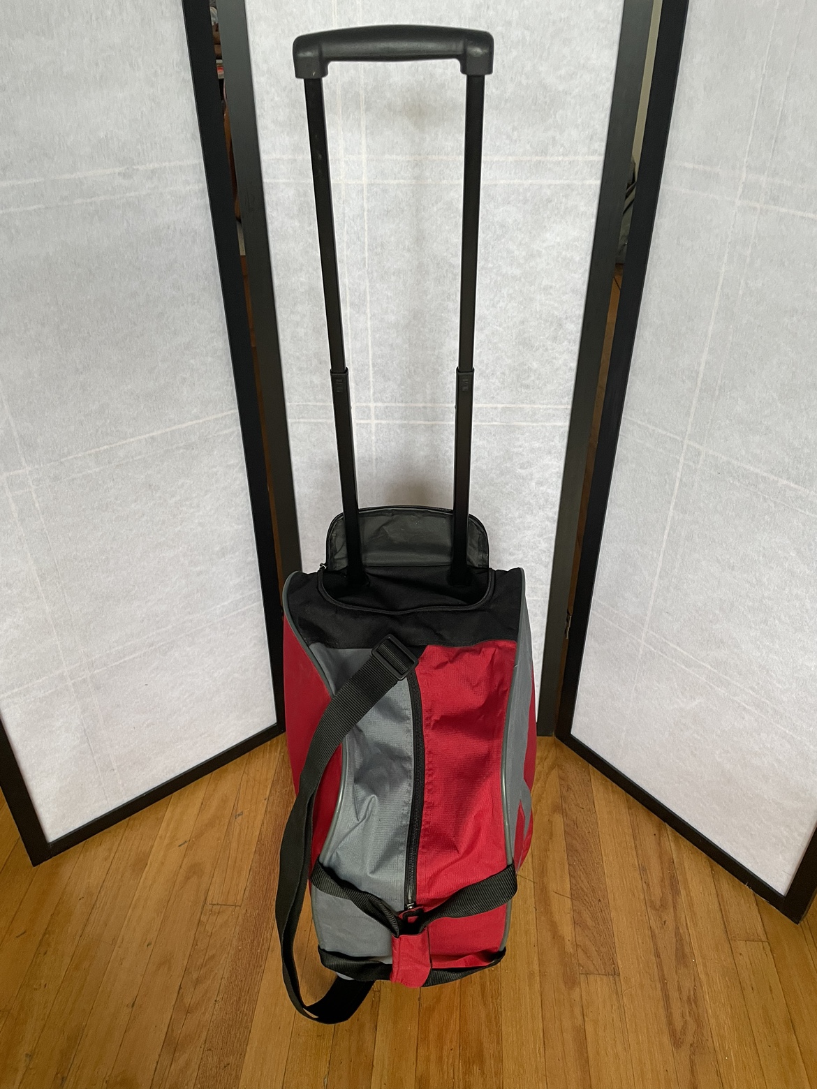 Red and Grey Rolling Duffle Bag - photo 4