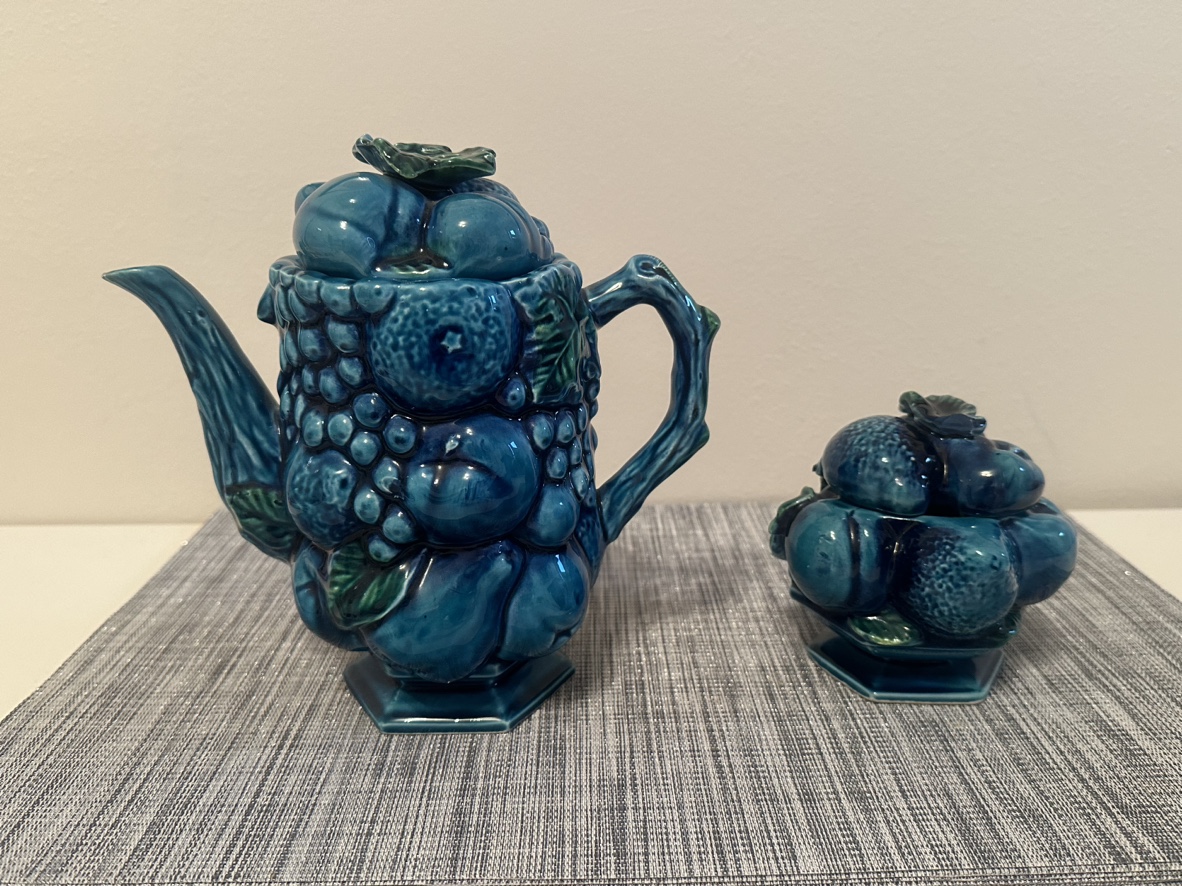 Inarco ‘Mood Indigo’ Teapot and Sugar Bowl