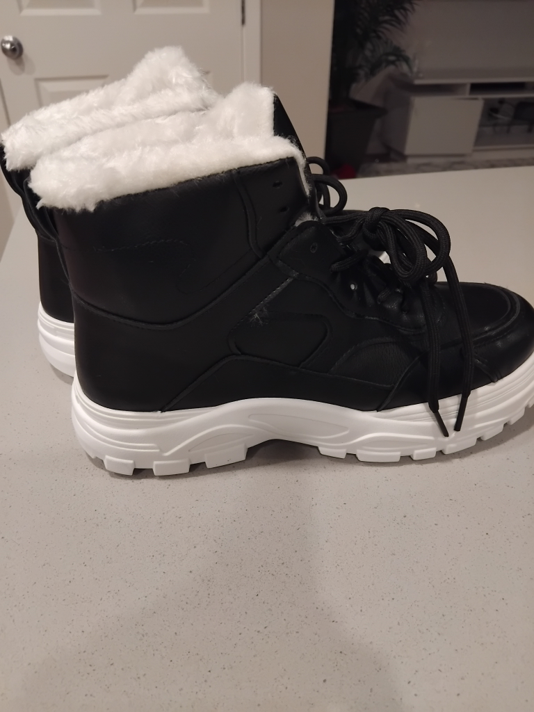 Black Fur Lined High Top Sneaker - photo 3