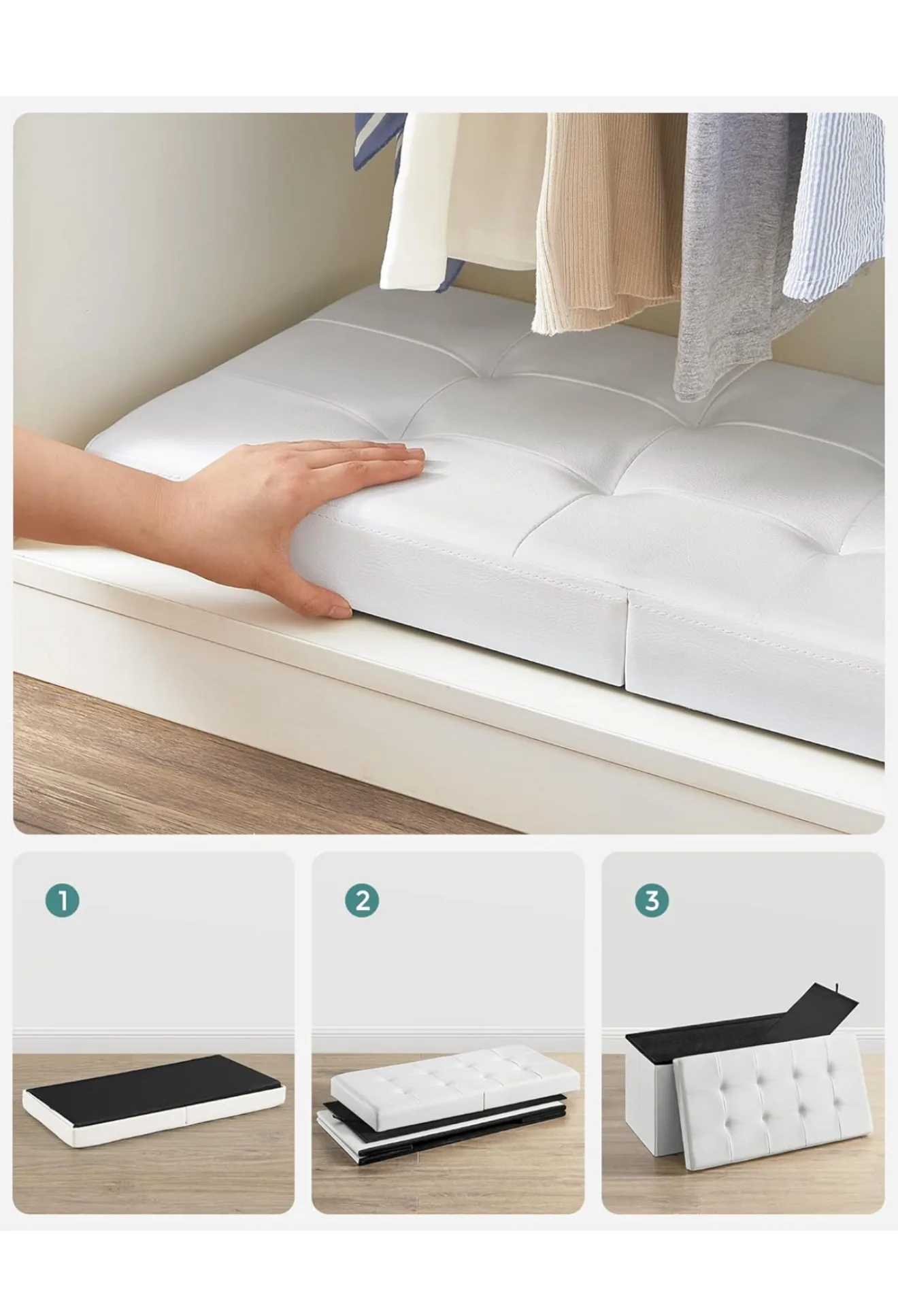 White Storage Ottoman image indicator(2)