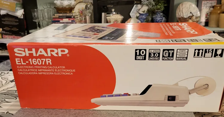 Sharp EL-1607R Electronic Printing Calculator image indicator(2)