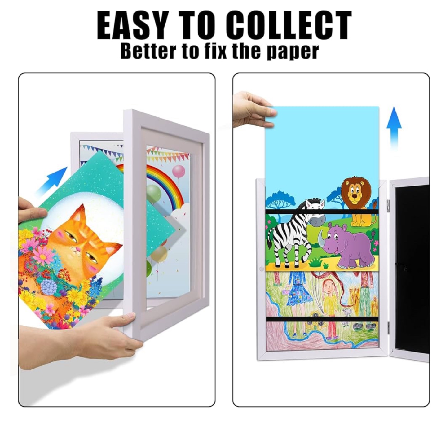 2-Pack Kids Art Frames, Black & White Kids Artwork Frames - photo 3