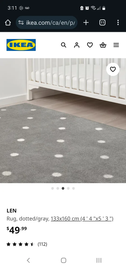 Ikea grey & white polka dot rug image indicator(3)