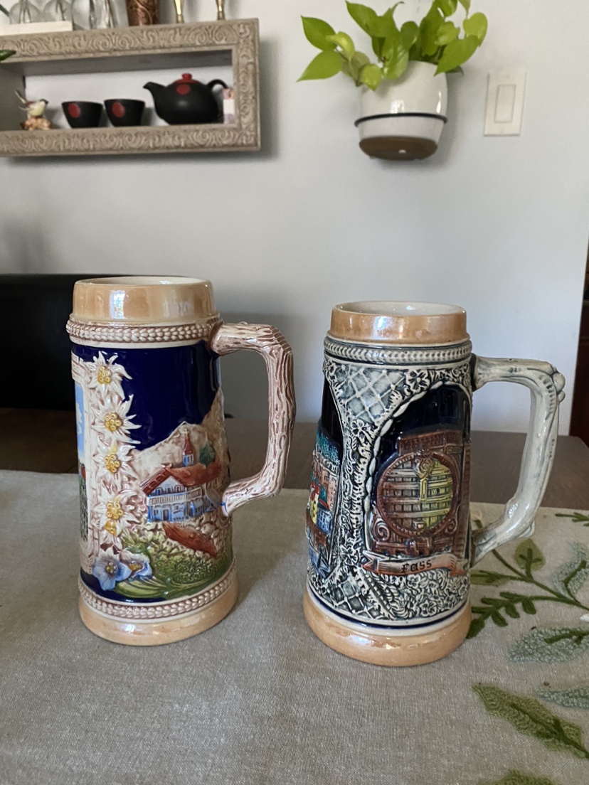 Set of 2 German Beer Steins