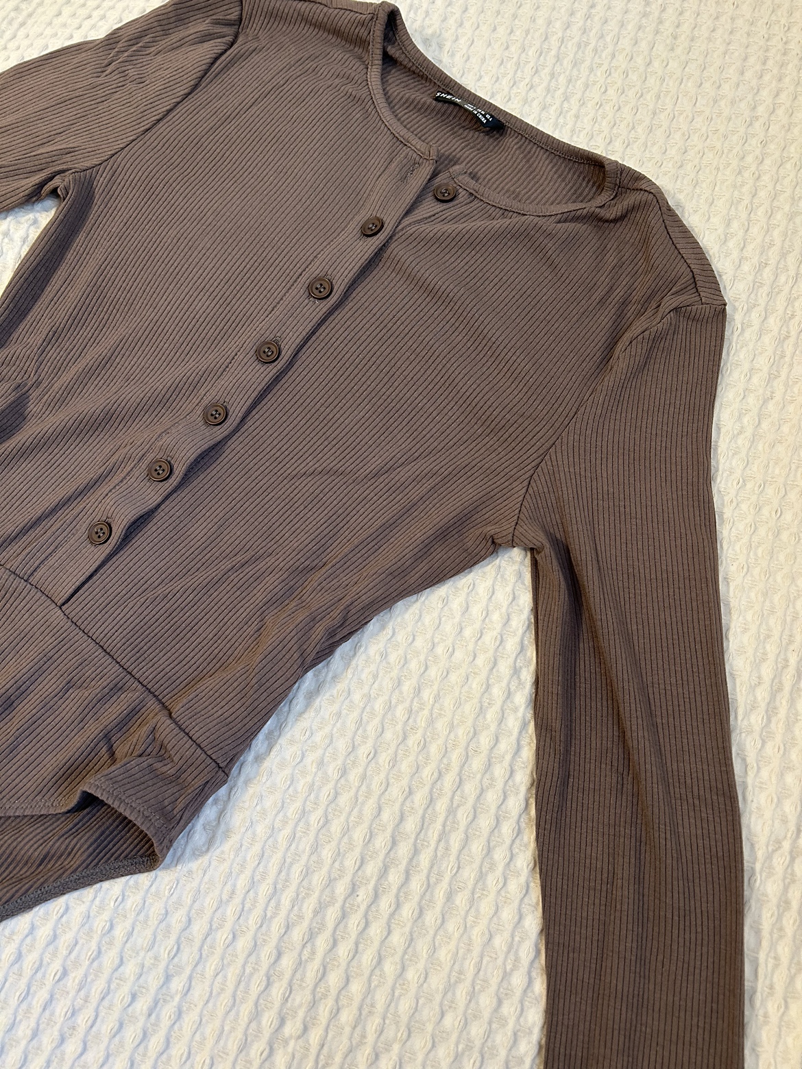 SHEIN Long Sleeve Bodysuit - Chocolate Brown - photo 5