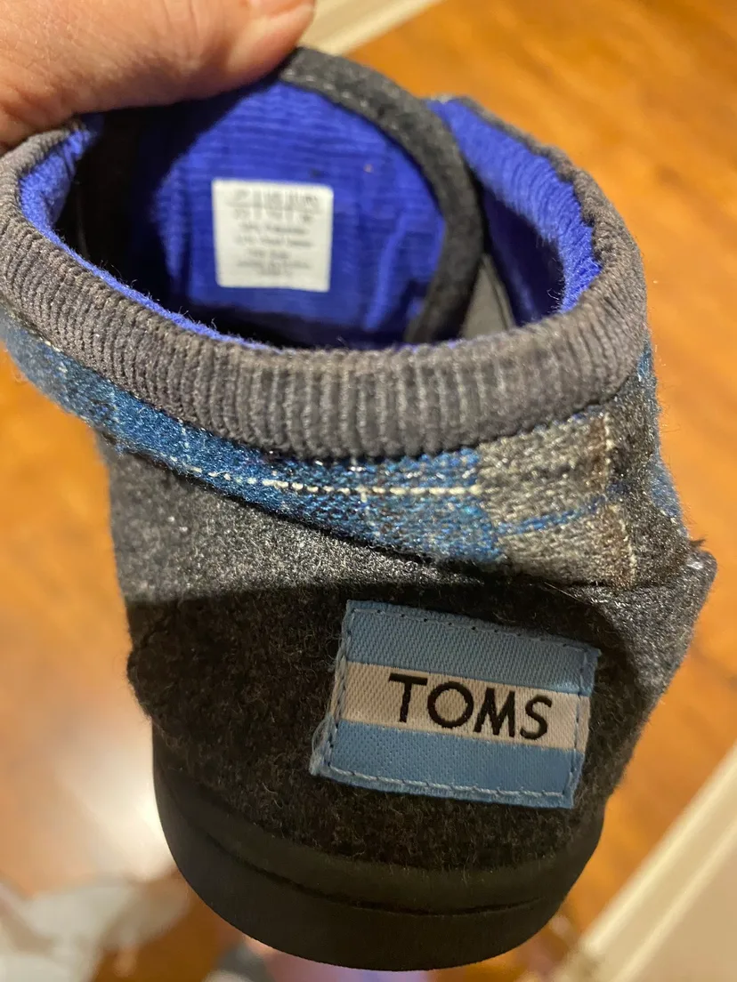 TOMS Grey and Blue Plaid Shoes image indicator(5)