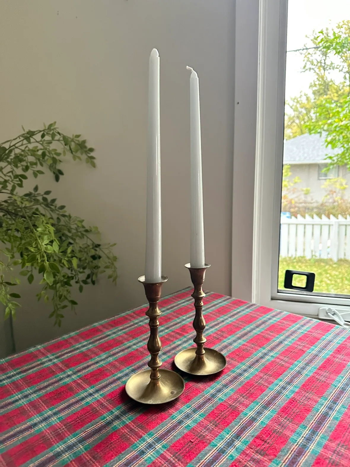 Set of 2 Brass Candle sticks/Holders image indicator(5)