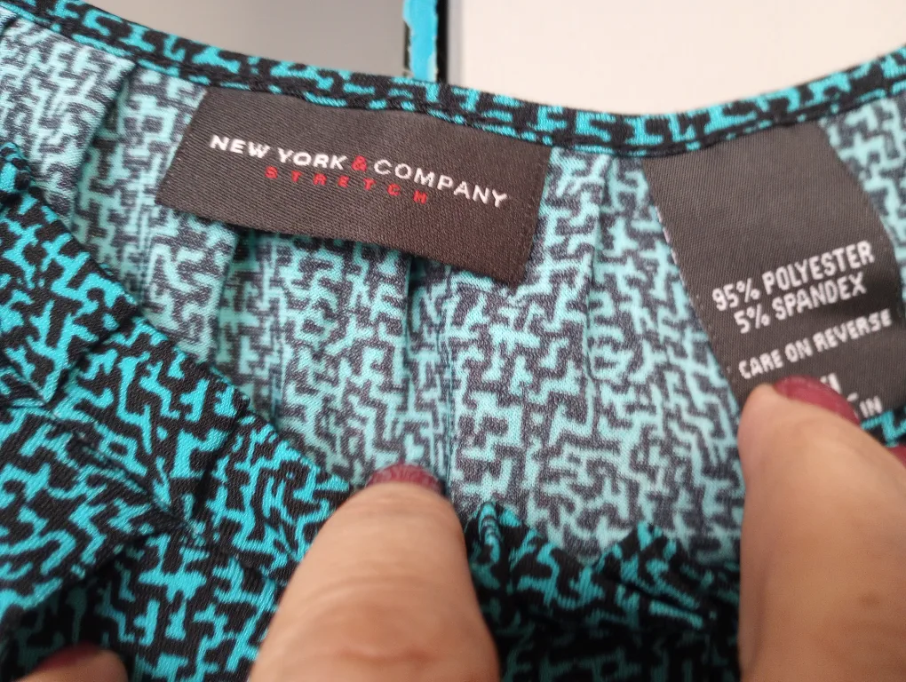 New York & Company Women's Teal Blouse thumbnail