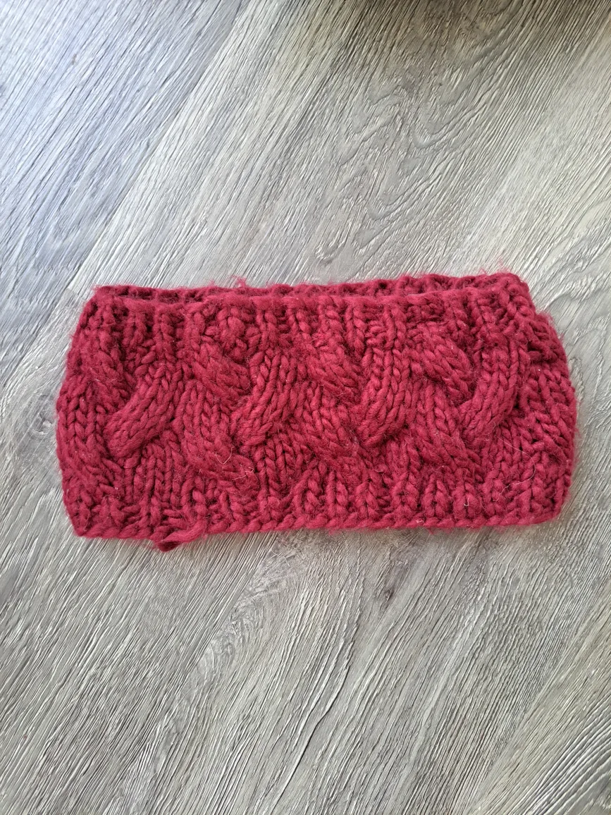 Red Knit Headband thumbnail