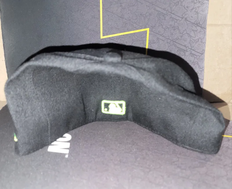 7½ New Era 59 Fifty Fitted: Neon Yellow Blue Jays Cap image indicator(3)