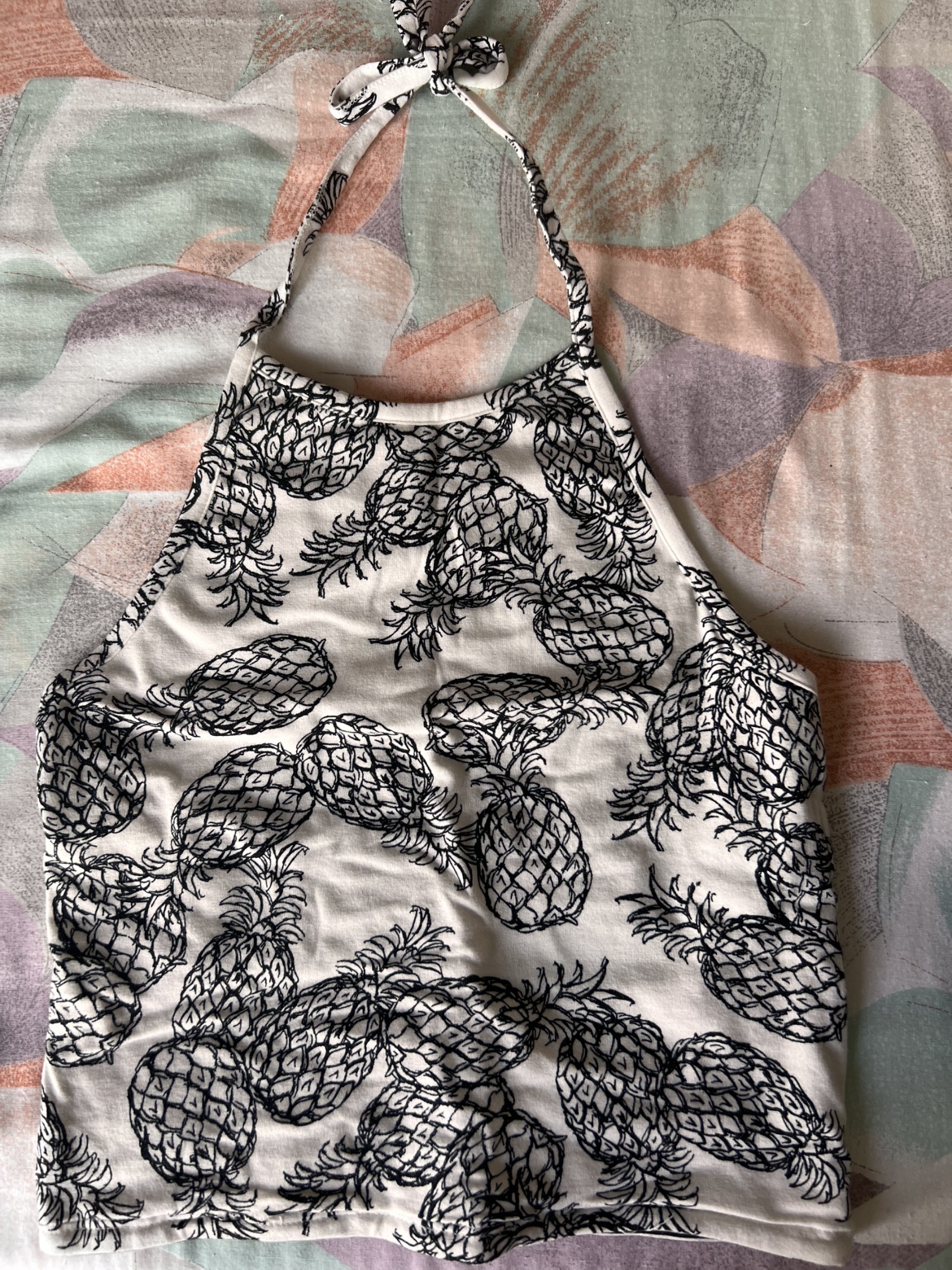 Pineapple halter top (Size Small)