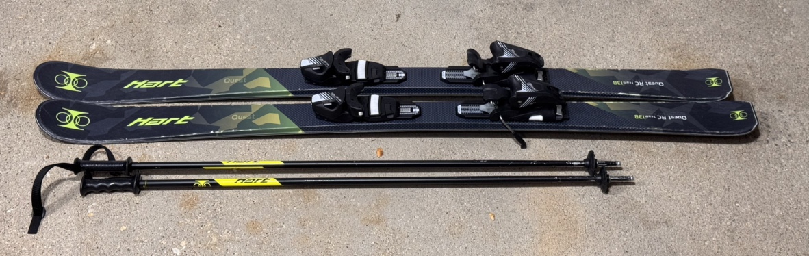 Hart 138cm Skis with Poles for Kids