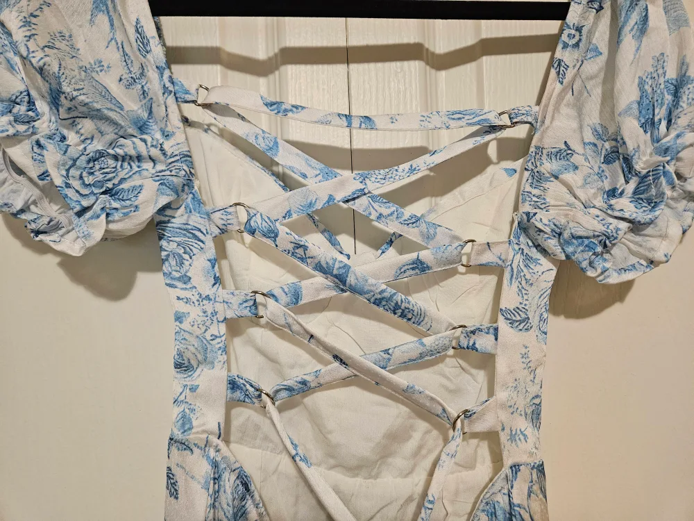 Blue roses summer dress image indicator(3)