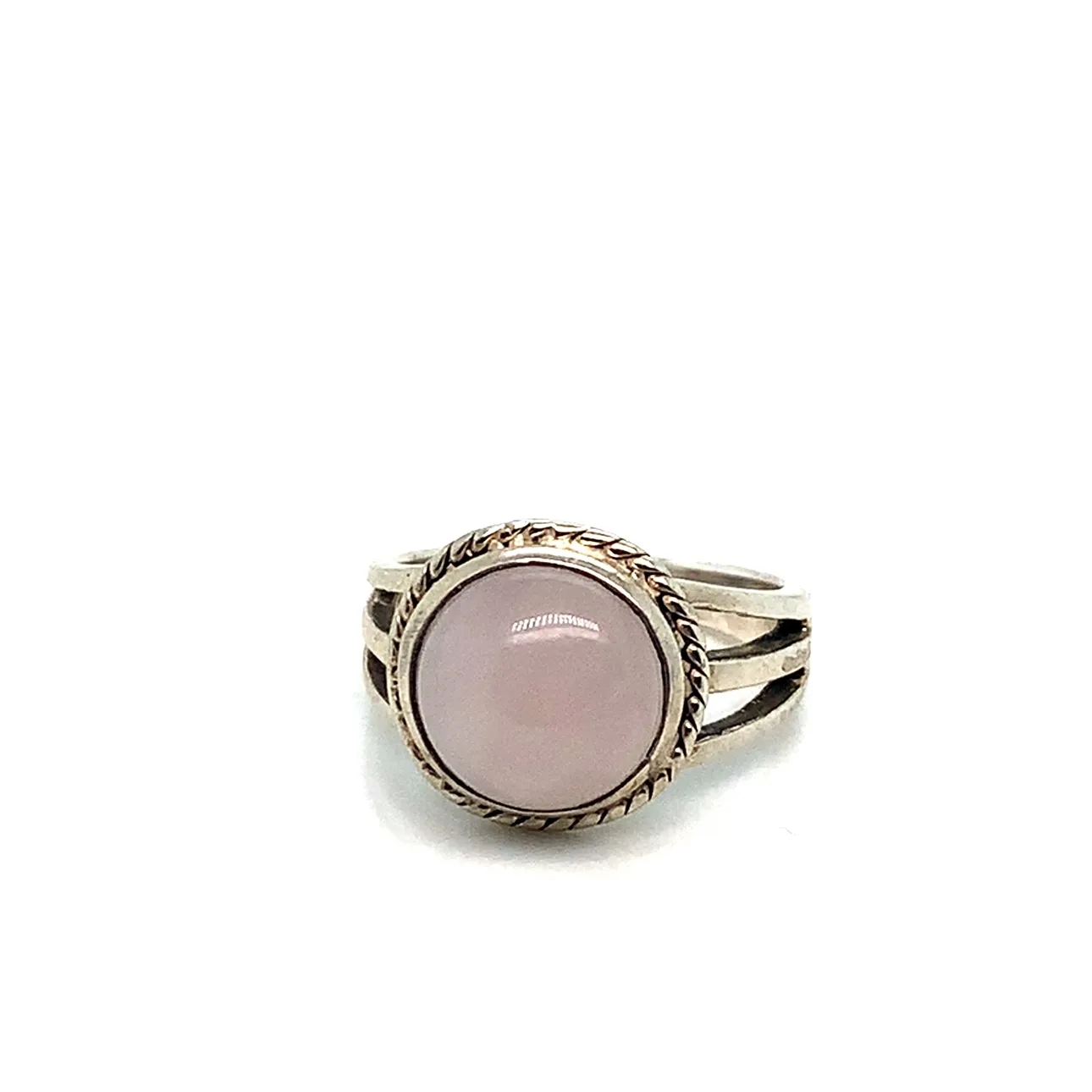 Rose Quartz Pendant Necklace and Ring Set 925 image indicator(9)