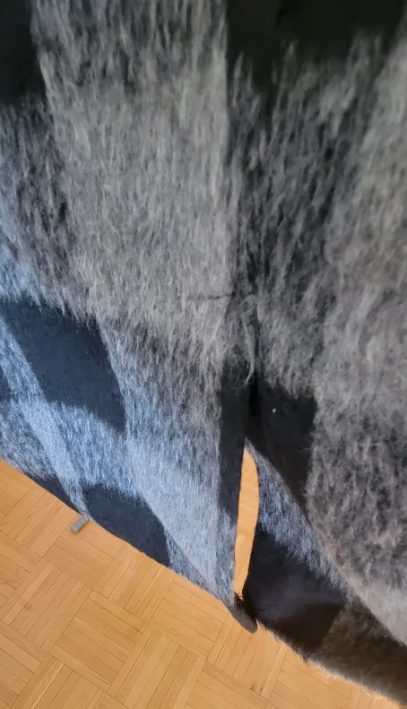 Men's Fall and Winter Raw Black & Grey Plaid Jacket/Coat image indicator(5)