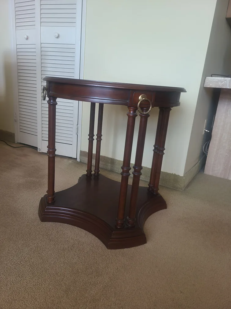 Classic round end table. thumbnail