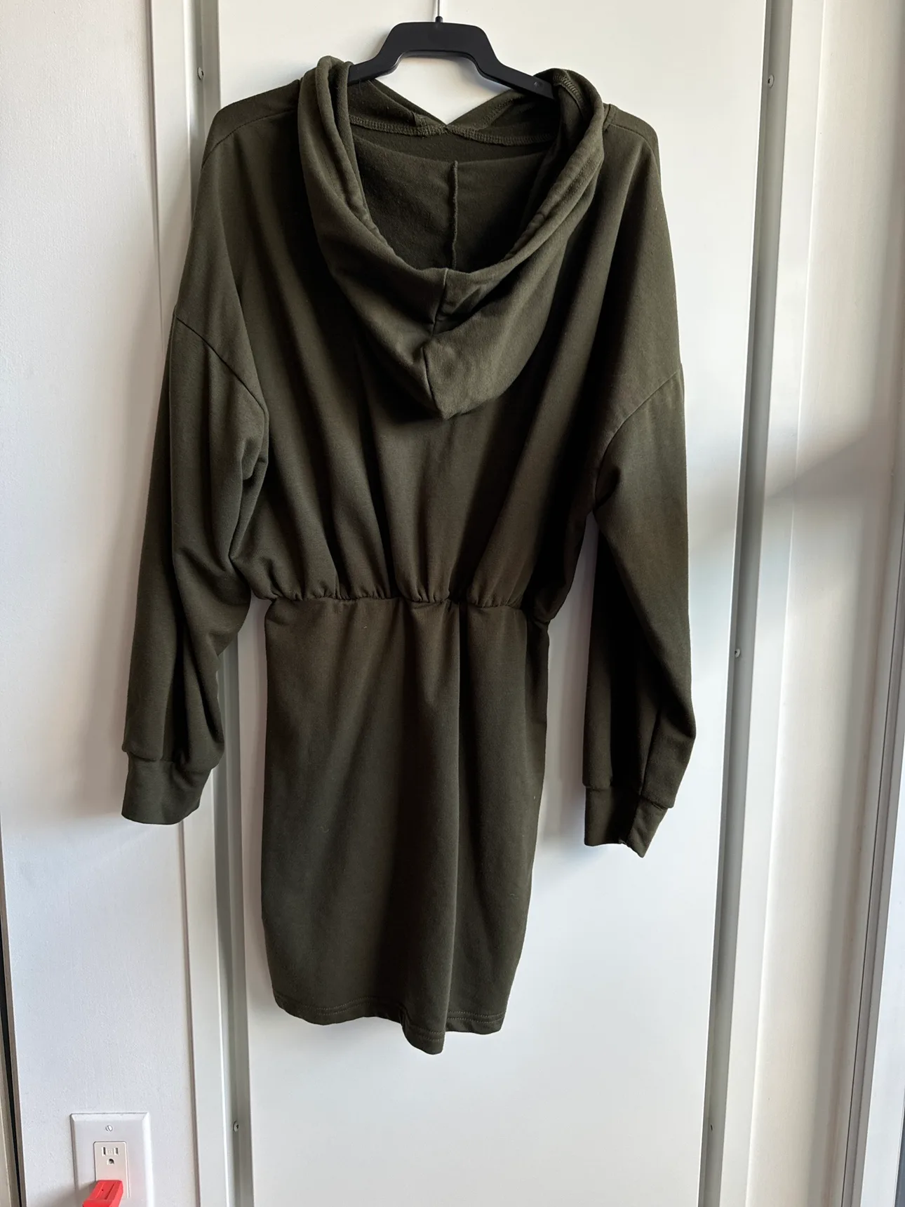 Shein Green Hoodie Dress image indicator(2)