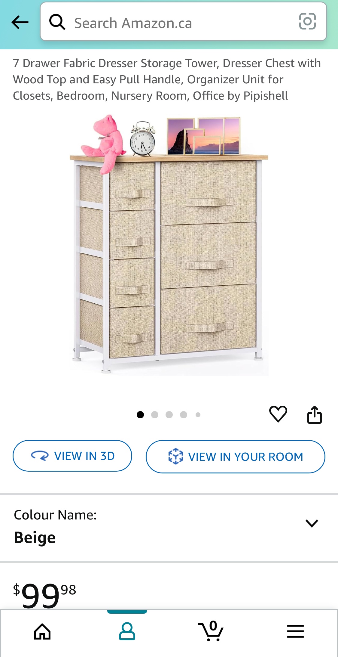 7 Drawer Fabric Dresser - photo 5
