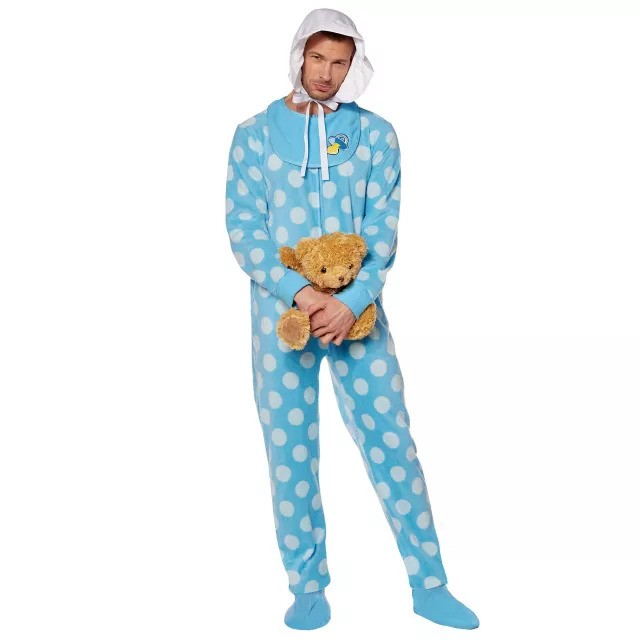 Halloween Adult Baby Costume (Jumpsuit & Mask)