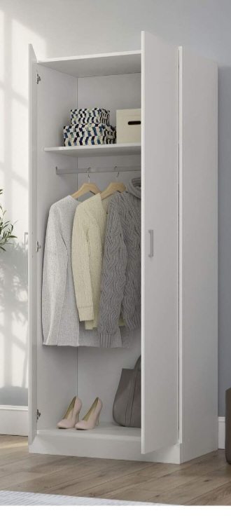 Brand New,  White 2 Door Wardrobe - photo 5