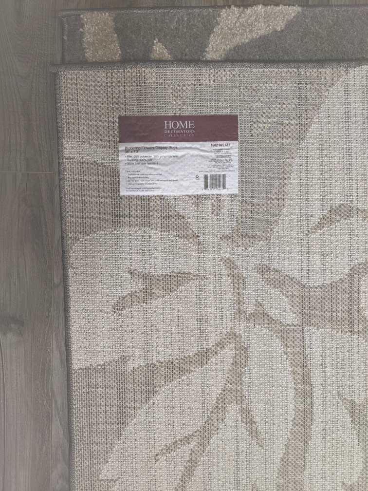 Elegant Blooming Flowers Gray Area Rug - photo 2