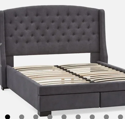 Structube Queen Upholstered Bed Frame with Storage Drawers image indicator(2)