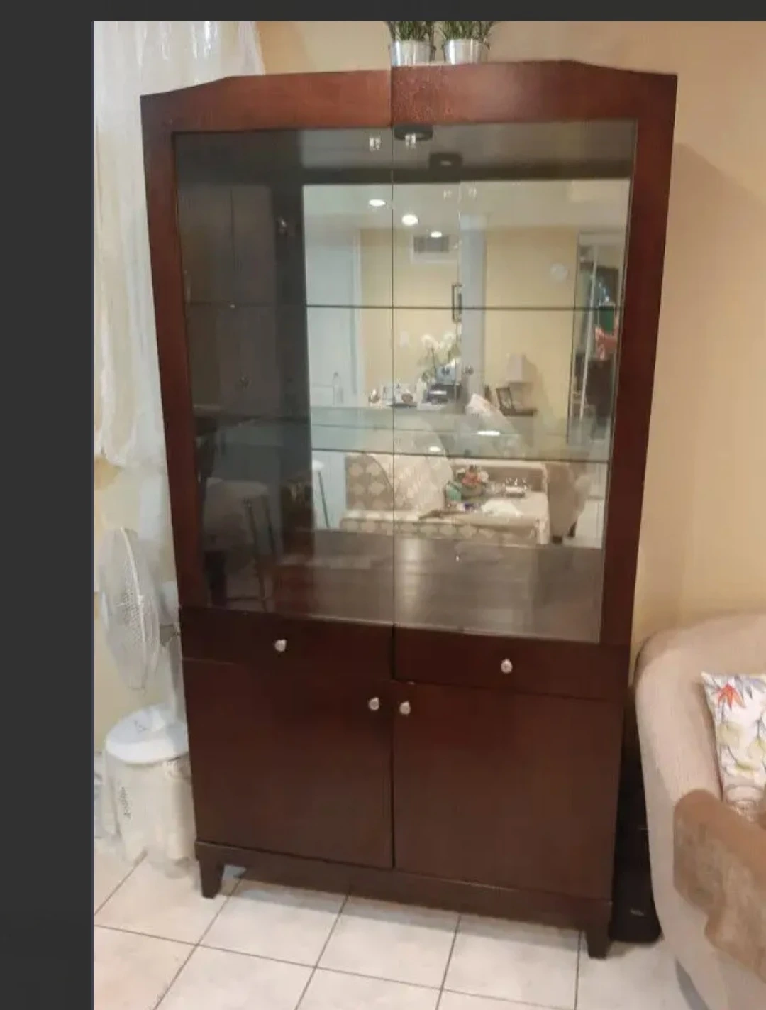 Large Wooden Display Cabinet - photo 2