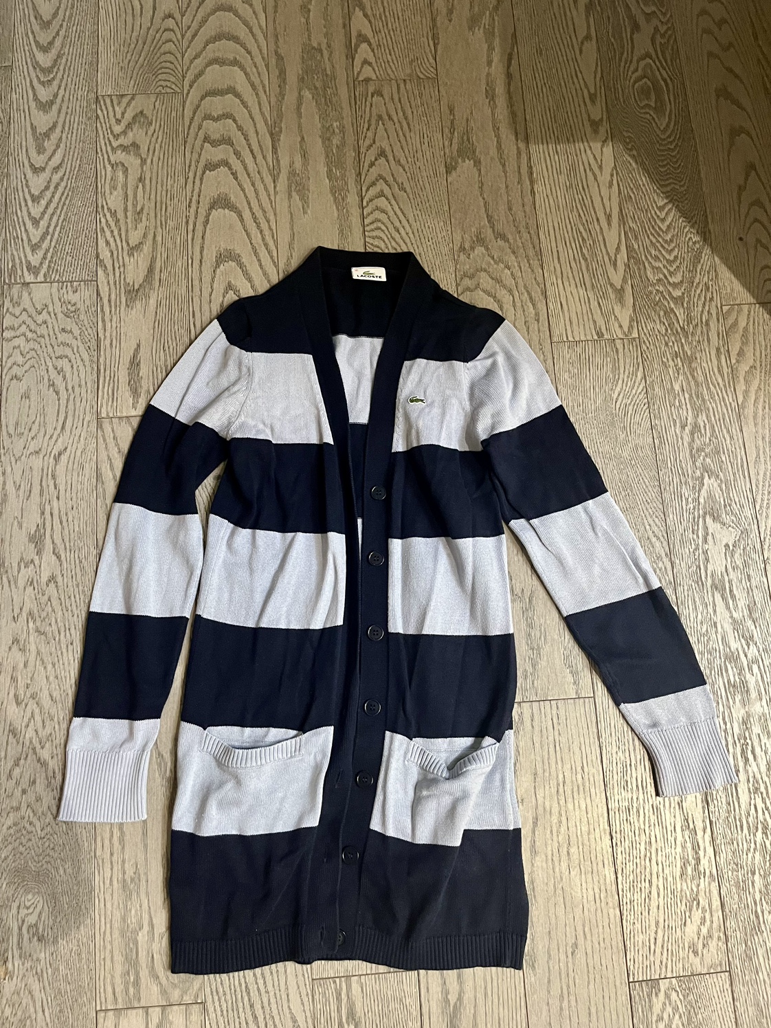 MOVING SALE Lacoste Long Striped Cardigan