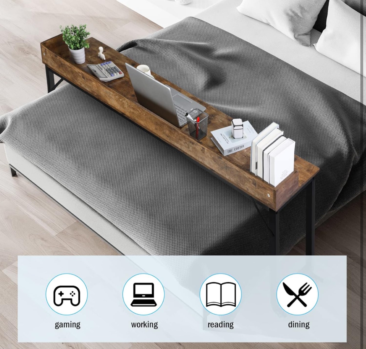 Over bed Table with wheels - photo 3