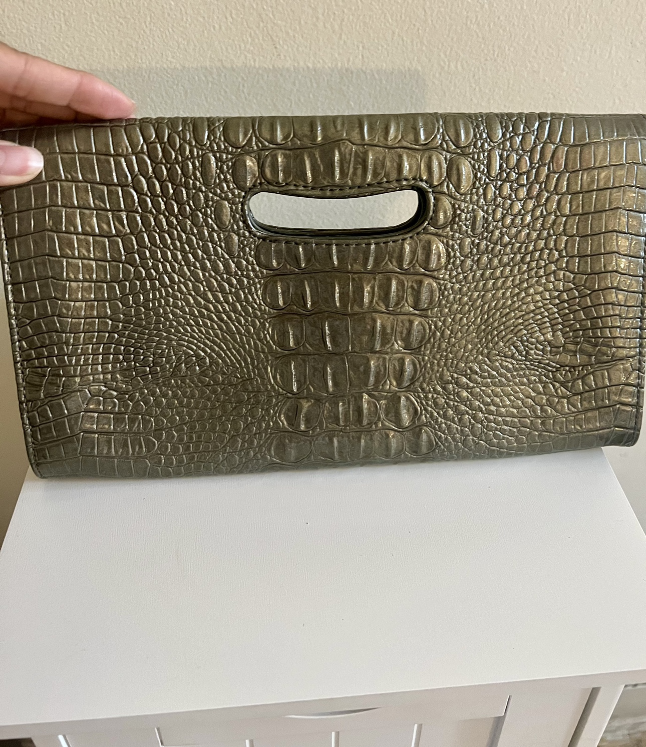 Nine West Crocodile Embossed Clutch - photo 2