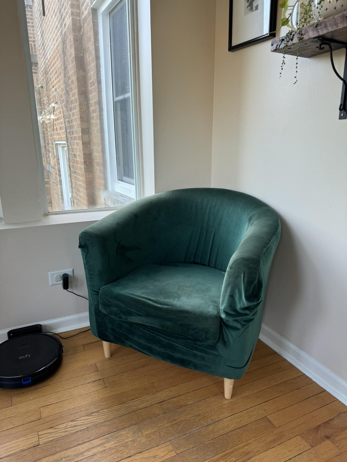 Green Velvet Armchair