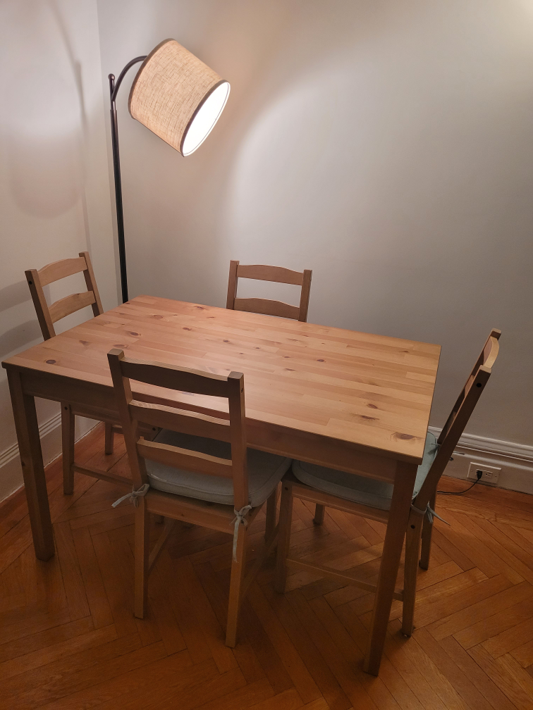 Ikea Wooden Dining Table and 4 Chairs