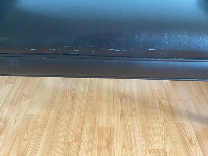 Brown Leather chair Ottoman image indicator(2)