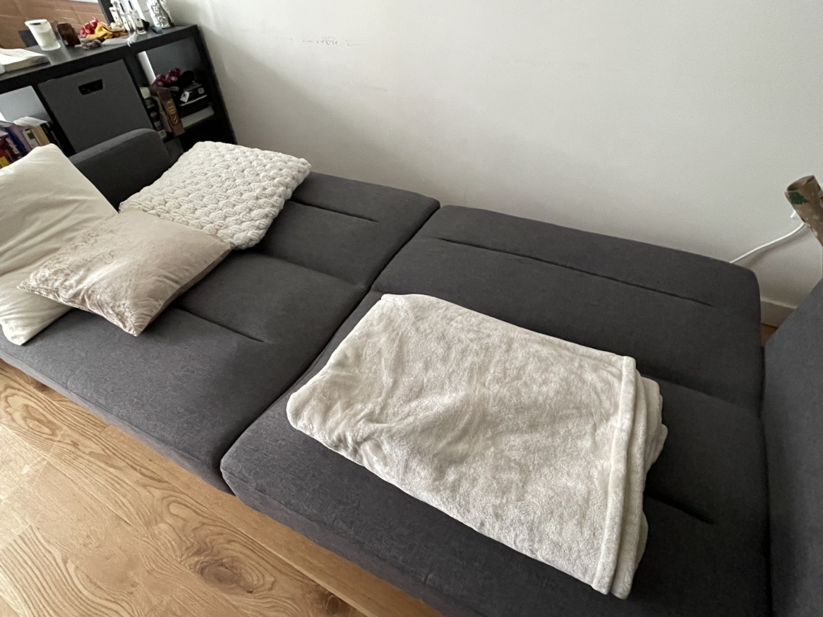 Grey Futon Sofa - photo 4