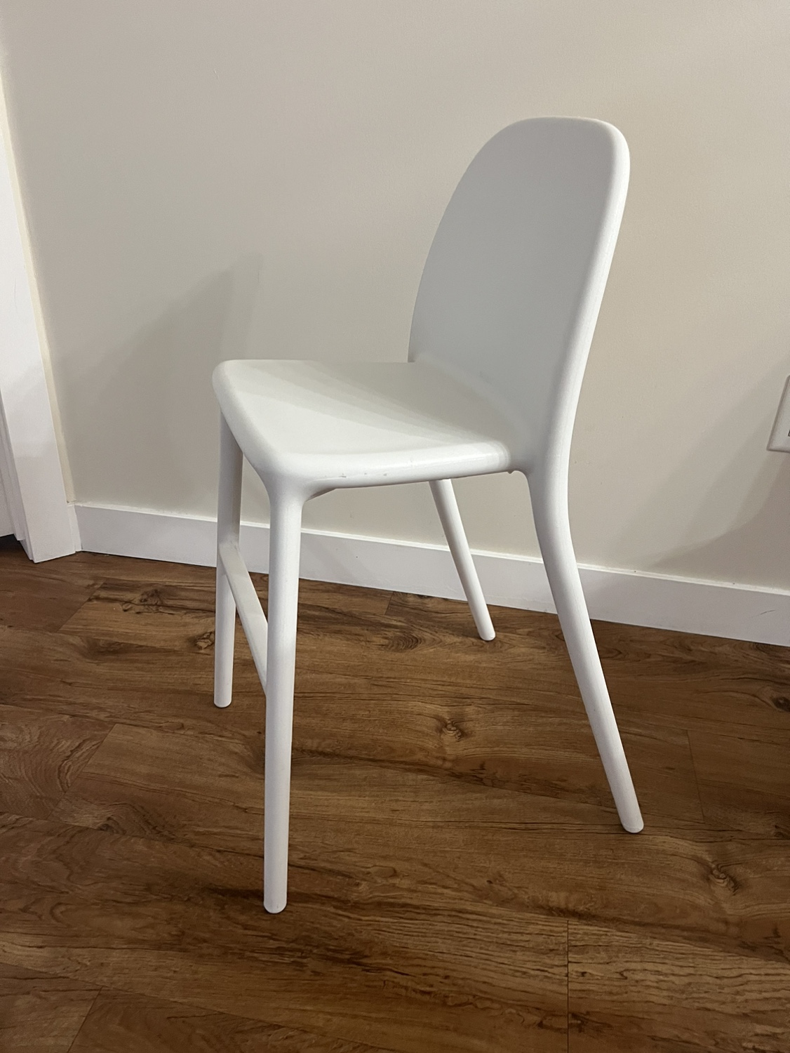 White Plastic Counter Stool - photo 2
