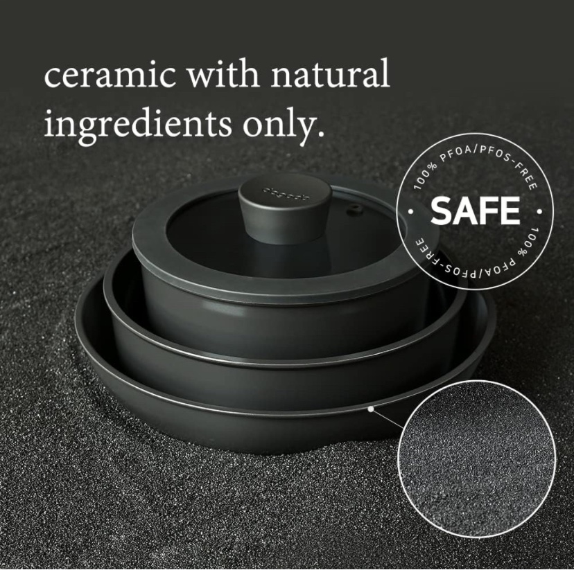 Ceramic Cookware Set with Detachable Handle - photo 4