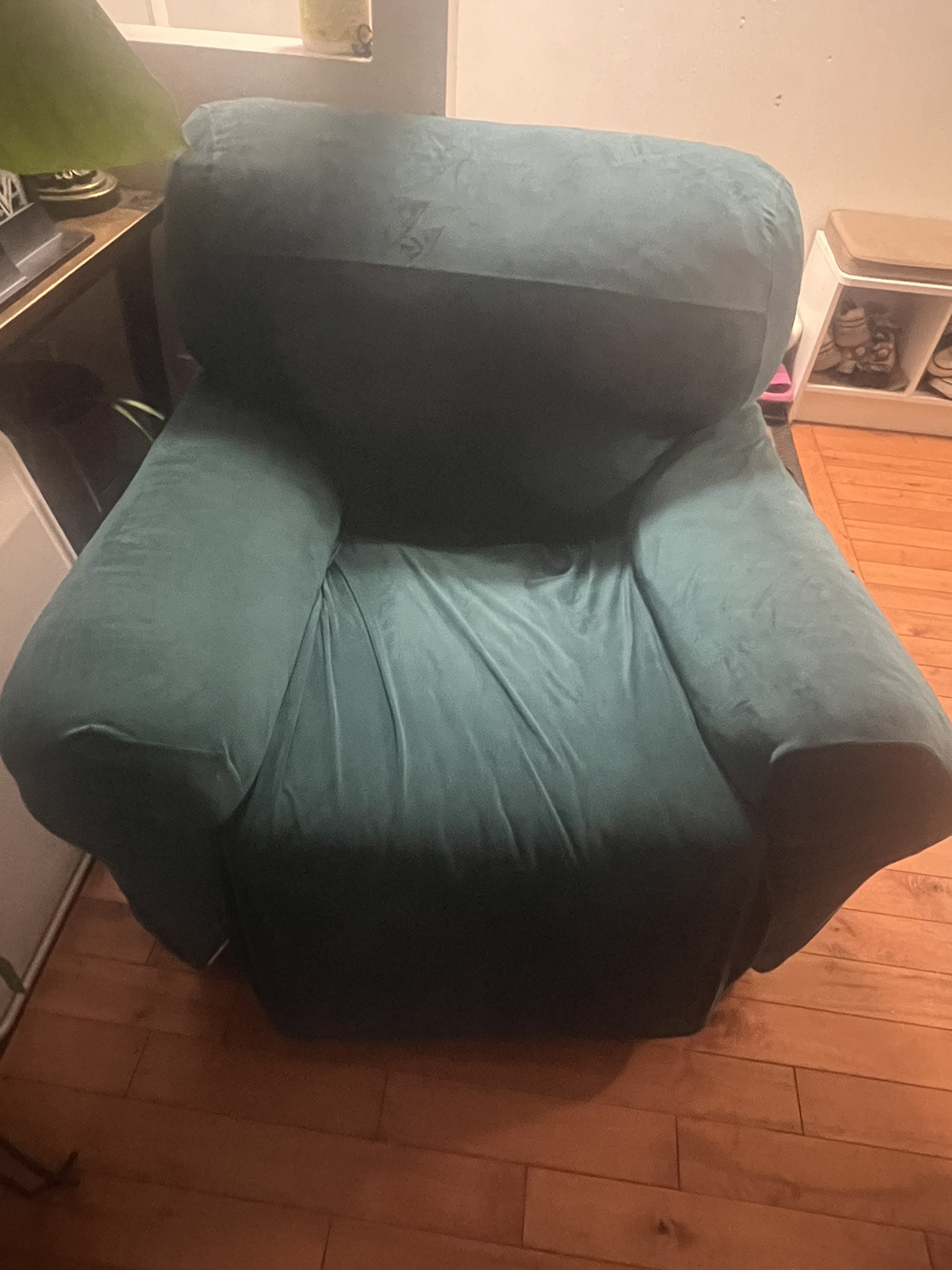 Leather Recliner with Power Button